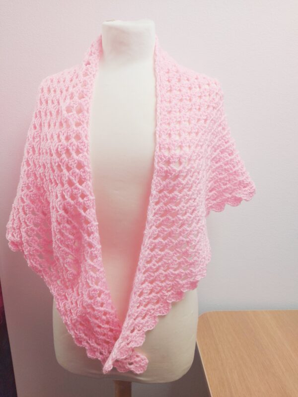 Omslagdoek licht roze los
