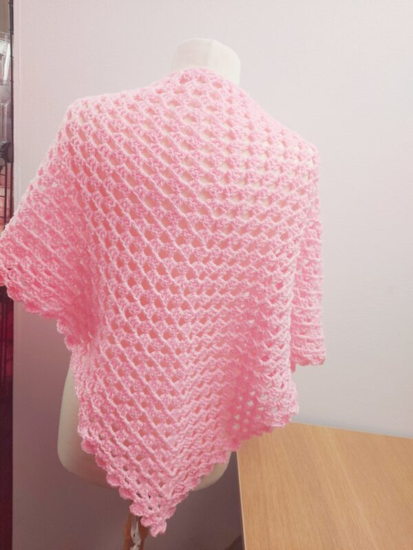 Omslagdoek licht roze achterkant