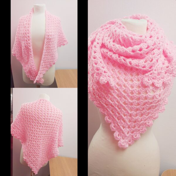 Omslagdoek licht roze