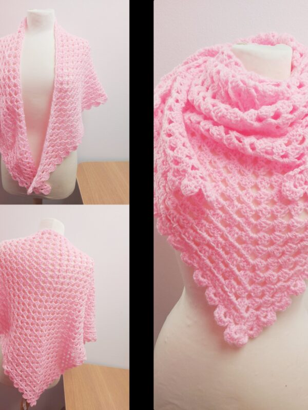 Omslagdoek licht roze